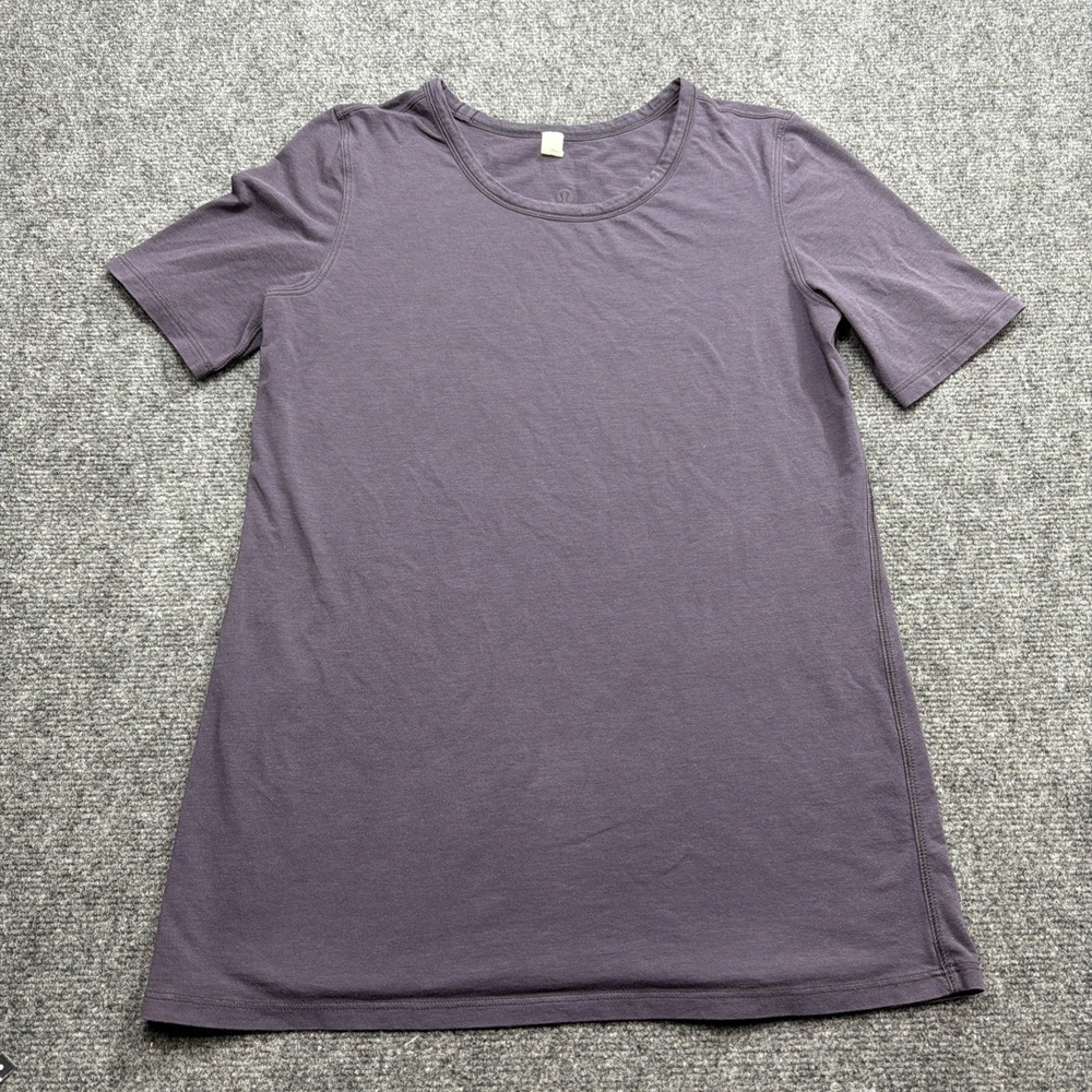 Lululemon Shirt Womens 6 Dark Mauve Short Sleeve Top Casual Everyday Comfort
